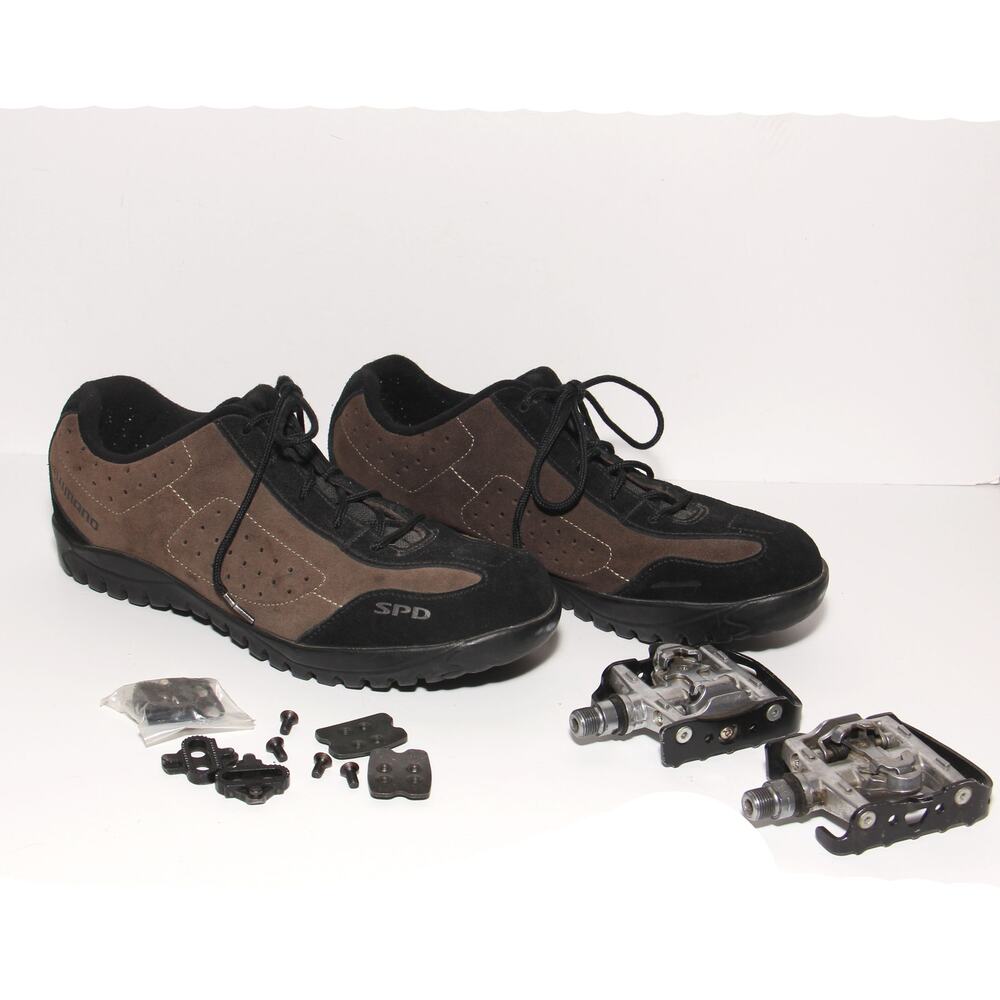 Shimano SPD SH-M21 Biking Shoes Pedals Clips Size 46 Suede